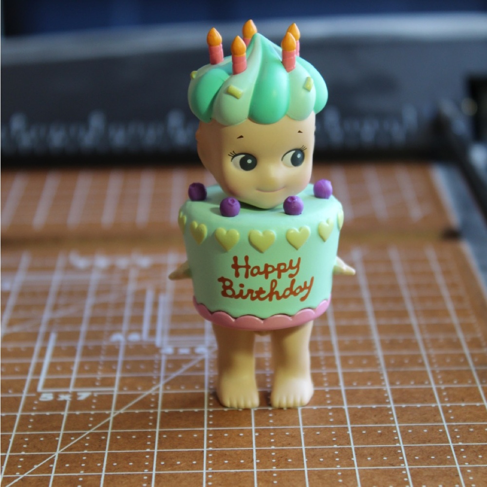 Sonny Angel Mint Happy Birthday Cake Figurine
